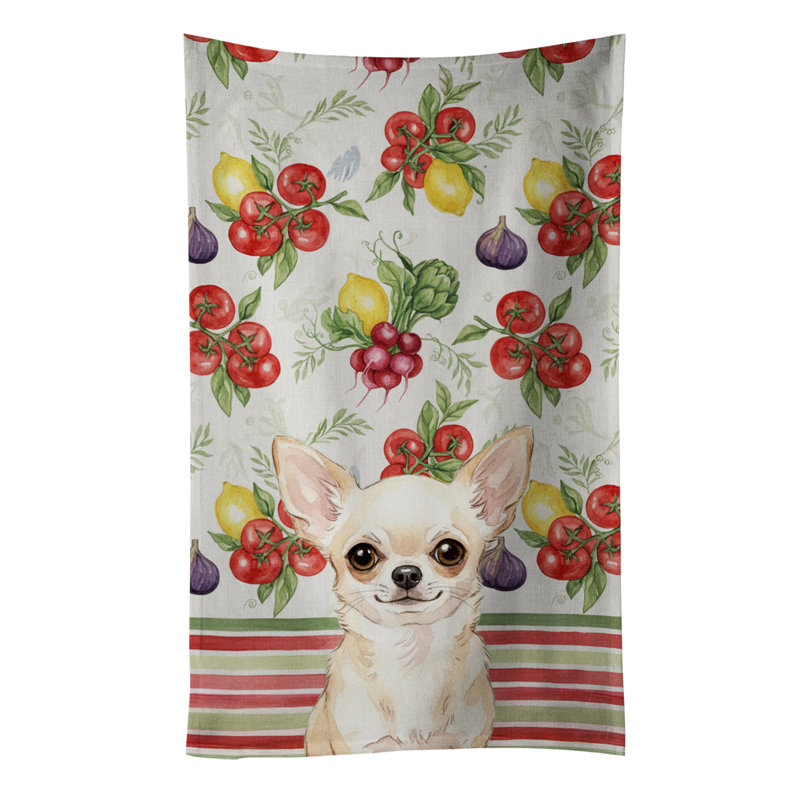 Serviette de cuisine crème chihuahua, Cream Chihuahua