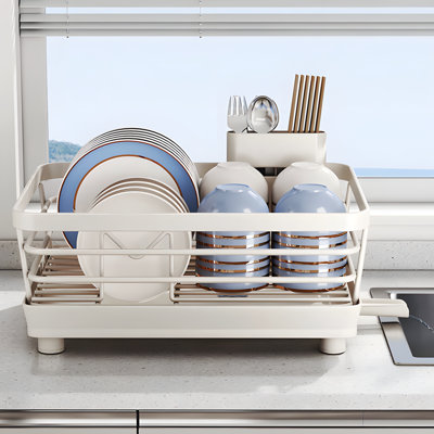 Multipurpose Kitchen Dish Rack Organizer - Drainer, Utensil Holder, Drying Rack, And Storage Caddy