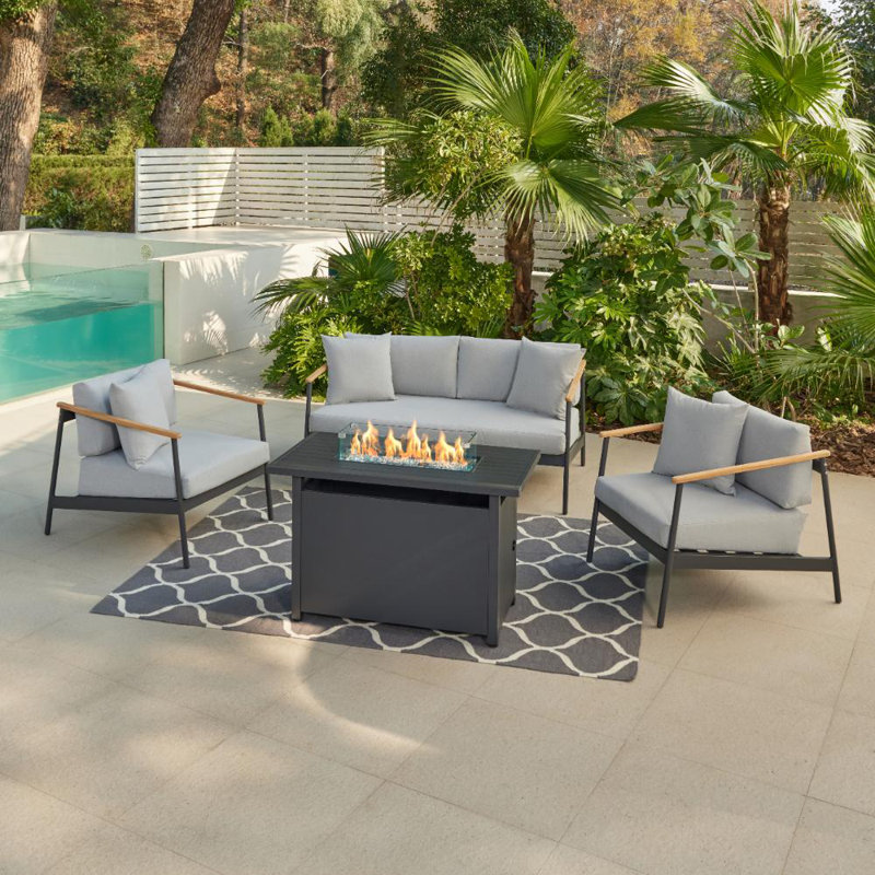 Charneshia Aluminium Garden Set, Grey
