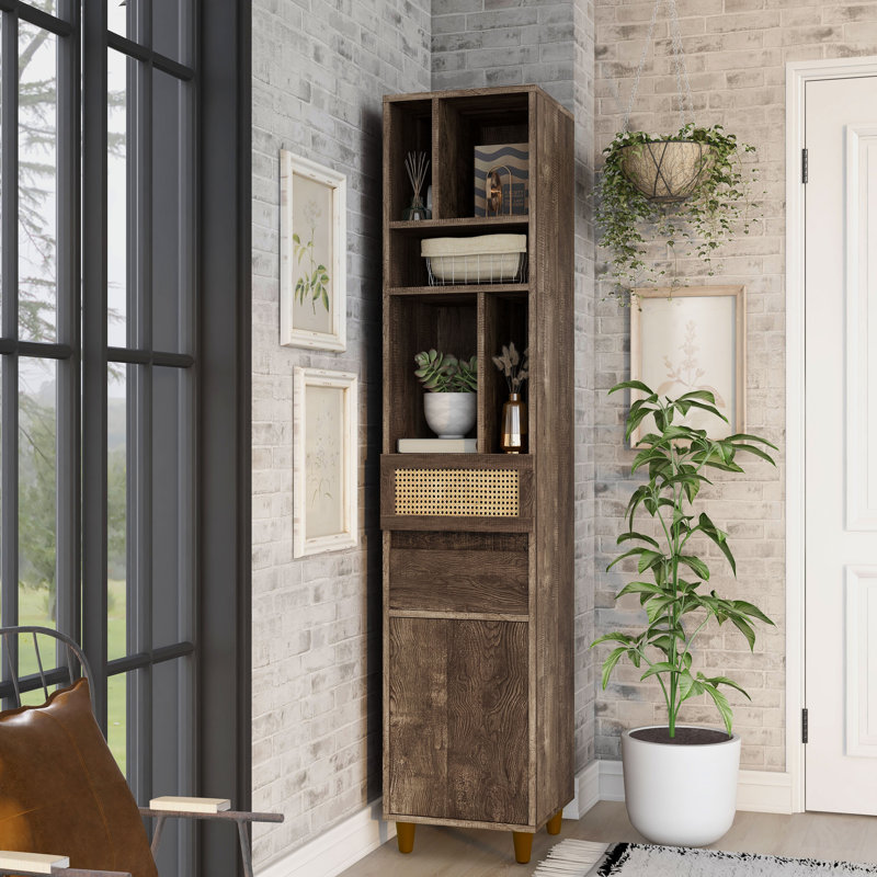 Himmet 75.59"H Display Bookcase with Storage