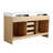 60 inch Free standing Double Bathroom Vanity With Resin Vanity Top