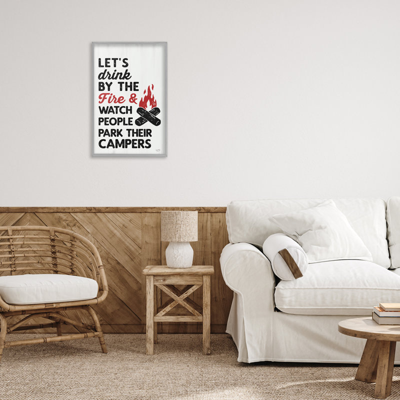 «Let Drink» par la giclée encadrée par le feu, design par Lux + Me Designs, Estampe numérique Farmhouse, H 18 po x l 12 po