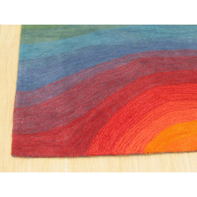 Hand Tufted Wool Area Rug in Multicolored