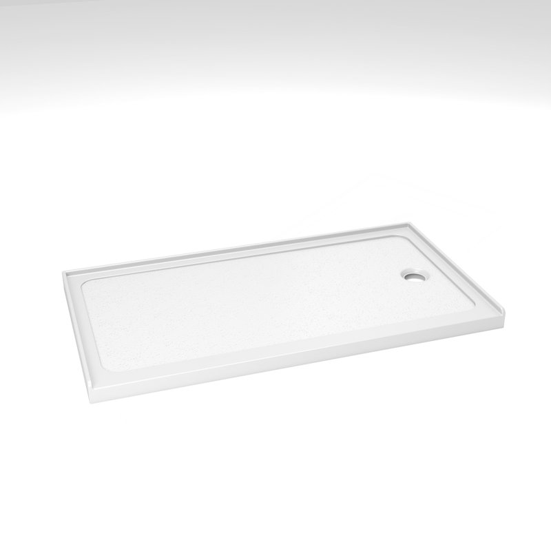 32" X 60" Shower Base Shower Pan White Right Drain