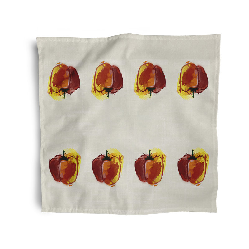 Lorenco Polyester Square Napkin, Red