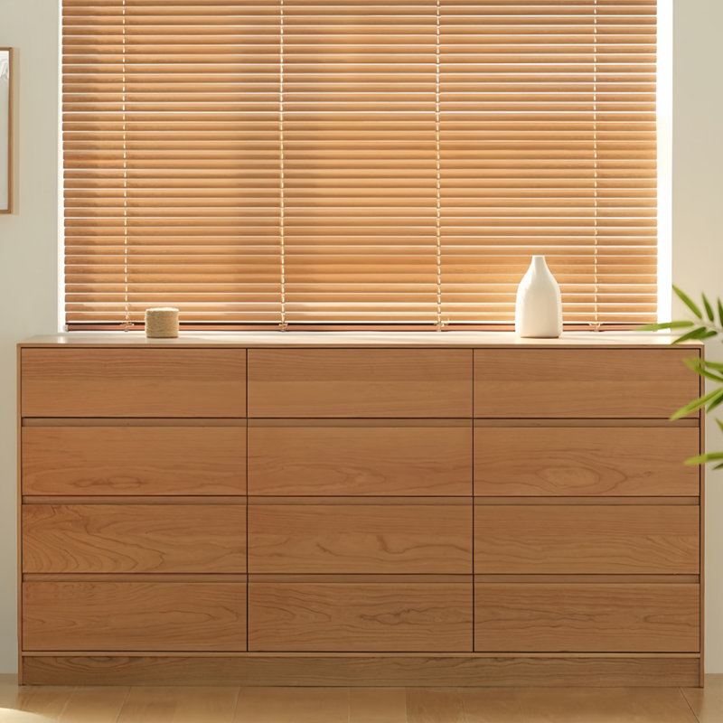 Commode d'appoint moderne en bois de cerisier simple