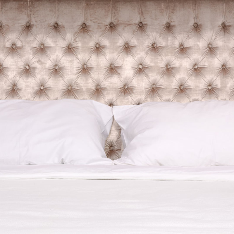 Filton Upholstered Metal Standard Bed, King, Pearl
