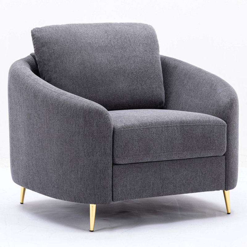 Fauteuil d'appoint à dossier lâche