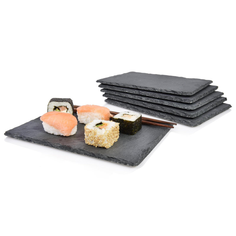 Placemat Set, Grey/Brown/Blue