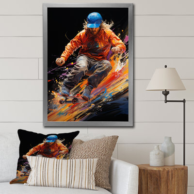 «Skateboard Abstract», reproduction d'art sur toile