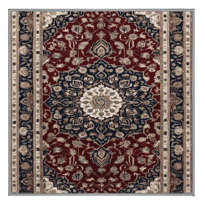 Machine Washable Persian Gray Area Rug