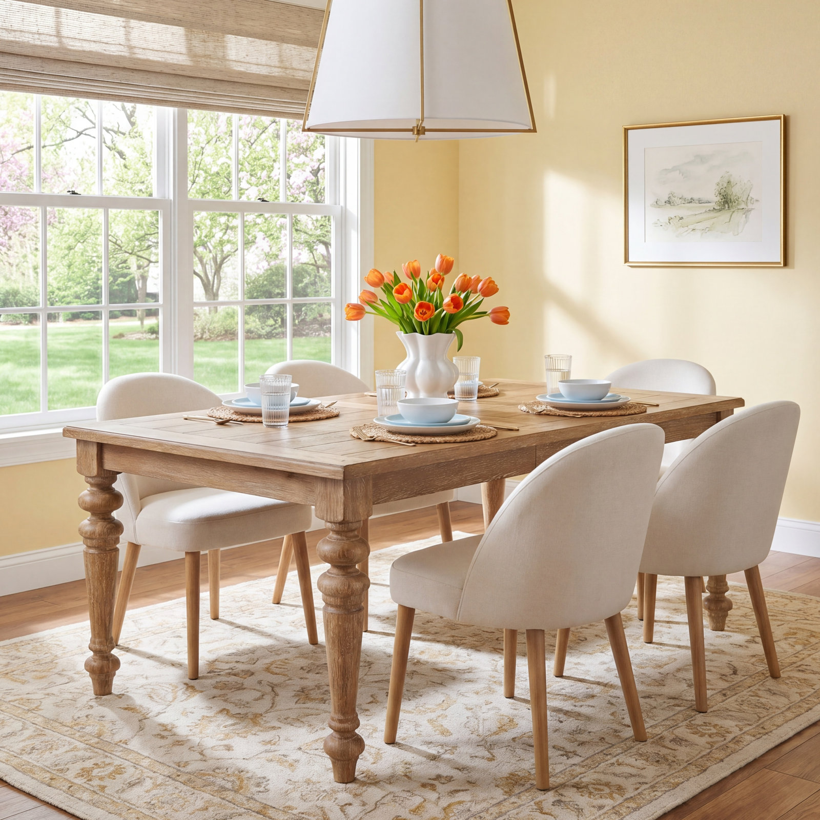 Crain 72" Extendable Dining Table, Brown, 30" H x 58" L x 38" W