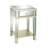 Phil Wood Mirrored 1 Shelf Side End Beige Accent TableBorkholder