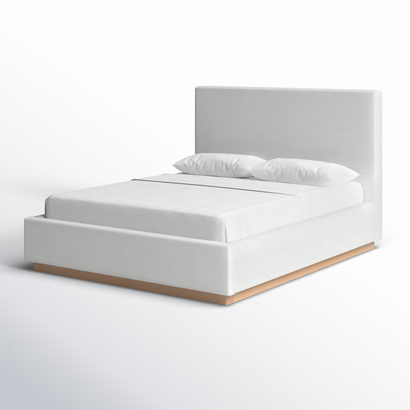 Pippin 100% Linen Bed, White, Queen
