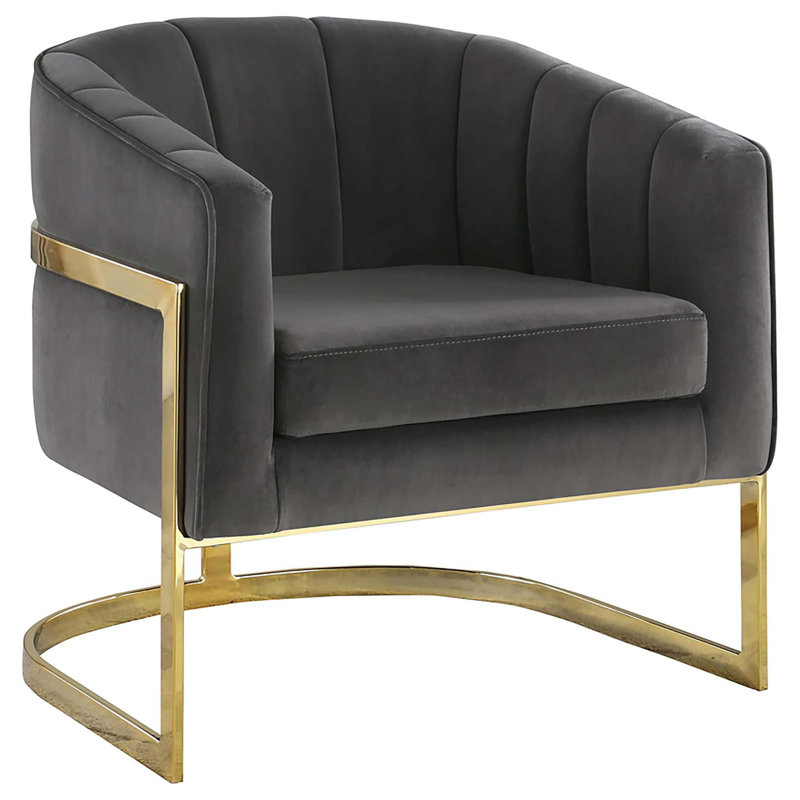 Fauteuil d'appoint touffeté tonneau
