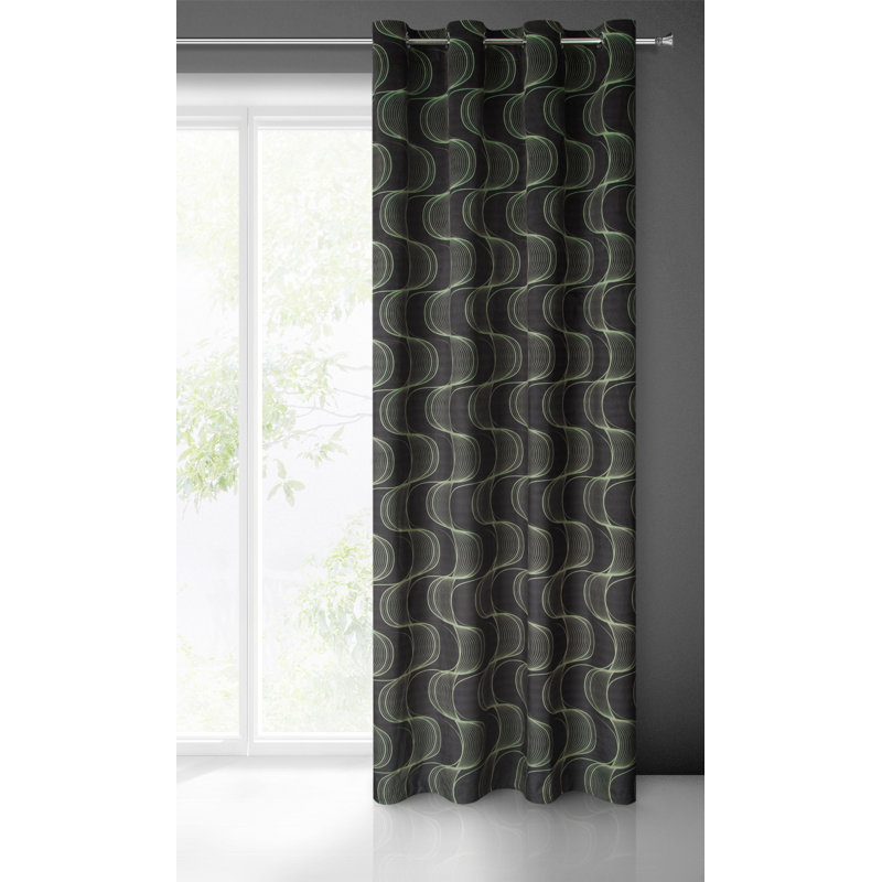 Akaya Eyelet Blackout Curtain, Green