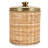 Rattan Wrapped Stainless Steel Canisters