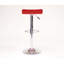 Tabourets pivotants réglables contemporains en chrome avec sièges en similicuir, ensemble de 2-865606249