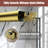50"-54" W x 72" H Brushed Gold Aluminum Frame Double Sliding Shower Door, 1/4" (6mm) Clear Tempered Glass With Explosion-proof Film, Dual Stainless Steel Handles