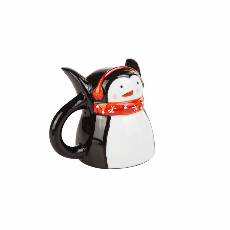 Karaca Animal Penguin Stoneware Mug, 244ml, Multi