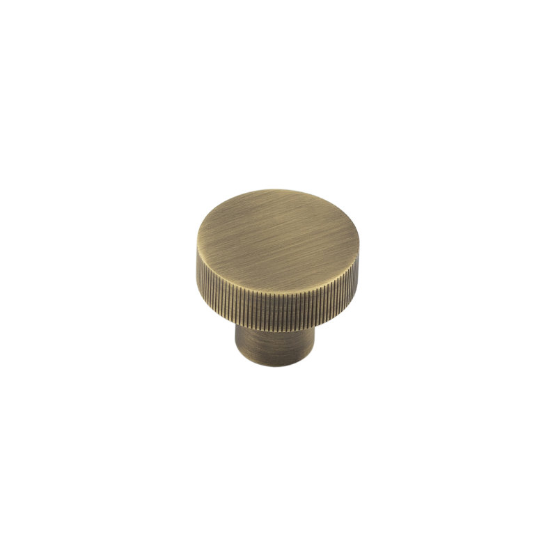 Hoxton 30mm Diameter Round Knob, Antique Brass