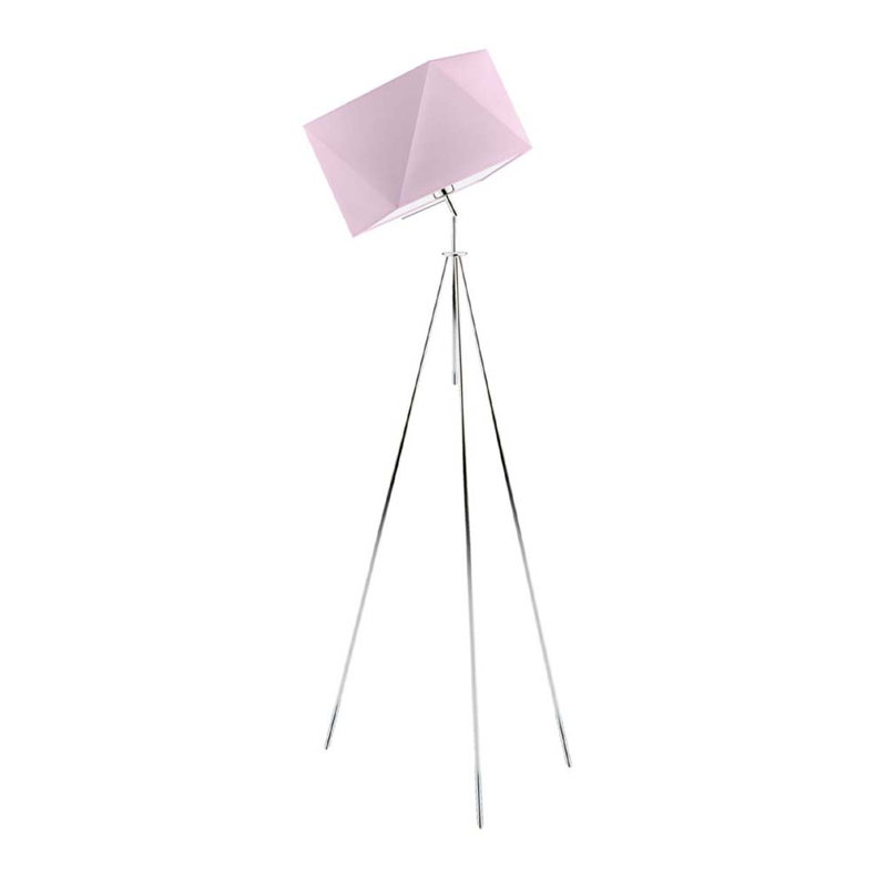 Ayaniah 142cm Tripod Floor Lamp, Light Violet, Chrome