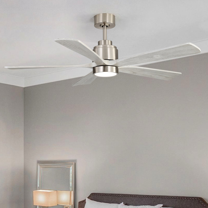 Ventilateur de plafond réversible ultra silencieux avec lumière - DEL à intensité variable, mémoire et minuterie