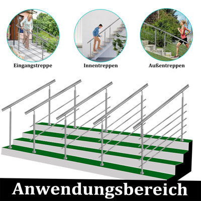 106cm H x 120cm W x 9cm D House Entrance Railing
