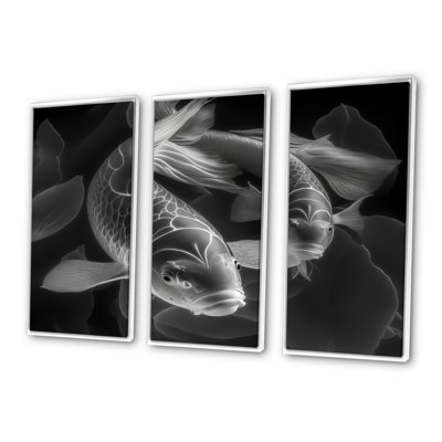Mono Koi Fish - 3 pièces sur toile