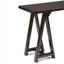 Console de rangement industrielle moderne en bois massif de 50 po avec chevalets Sawhorse-201559139-210679703