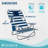 Ostrich The Deluxe Backpacker Portable Beach Chair with Cooler Bag, Blue Stripe