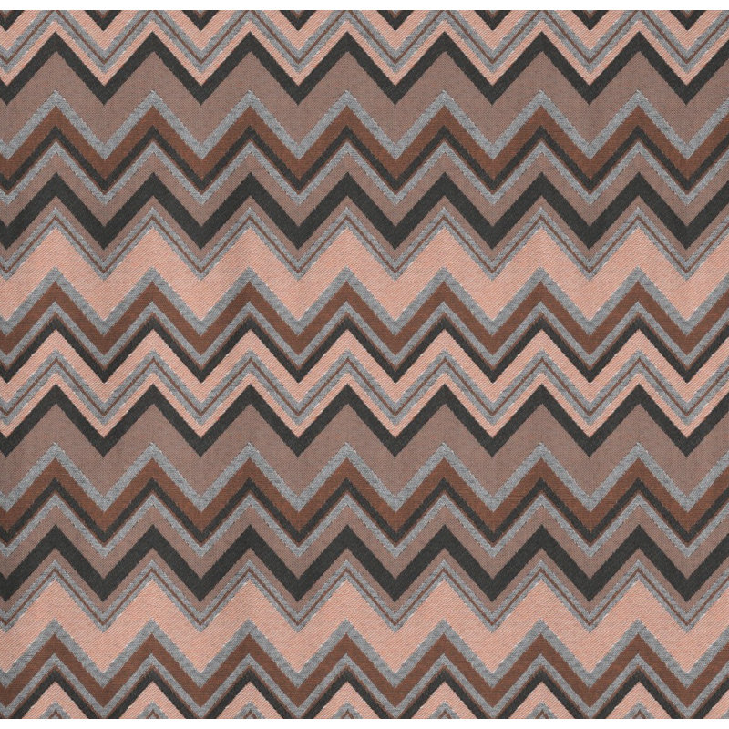 Kurtus Room Darkening Curtain Single Panel, 132cm Width x 175cm Drop, Brown/Black/Grey