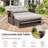 Valierius Adjustable Outdoor Wicker Daybed Patio Sofa Bed, 5-Position With Storage Ottoman-675546958
