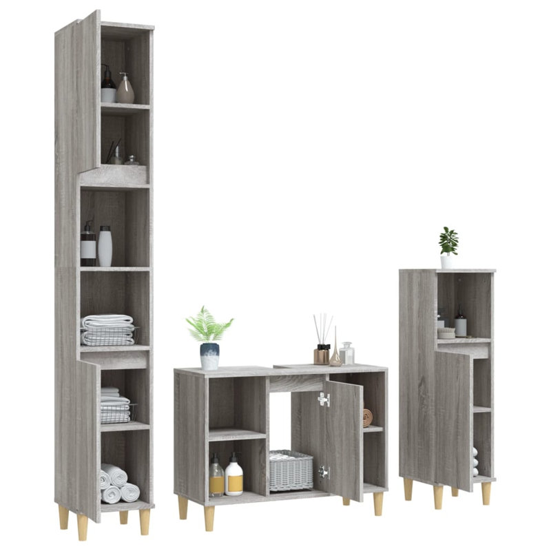Hoehn Bathroom Furniture Suite, Grey Sonoma