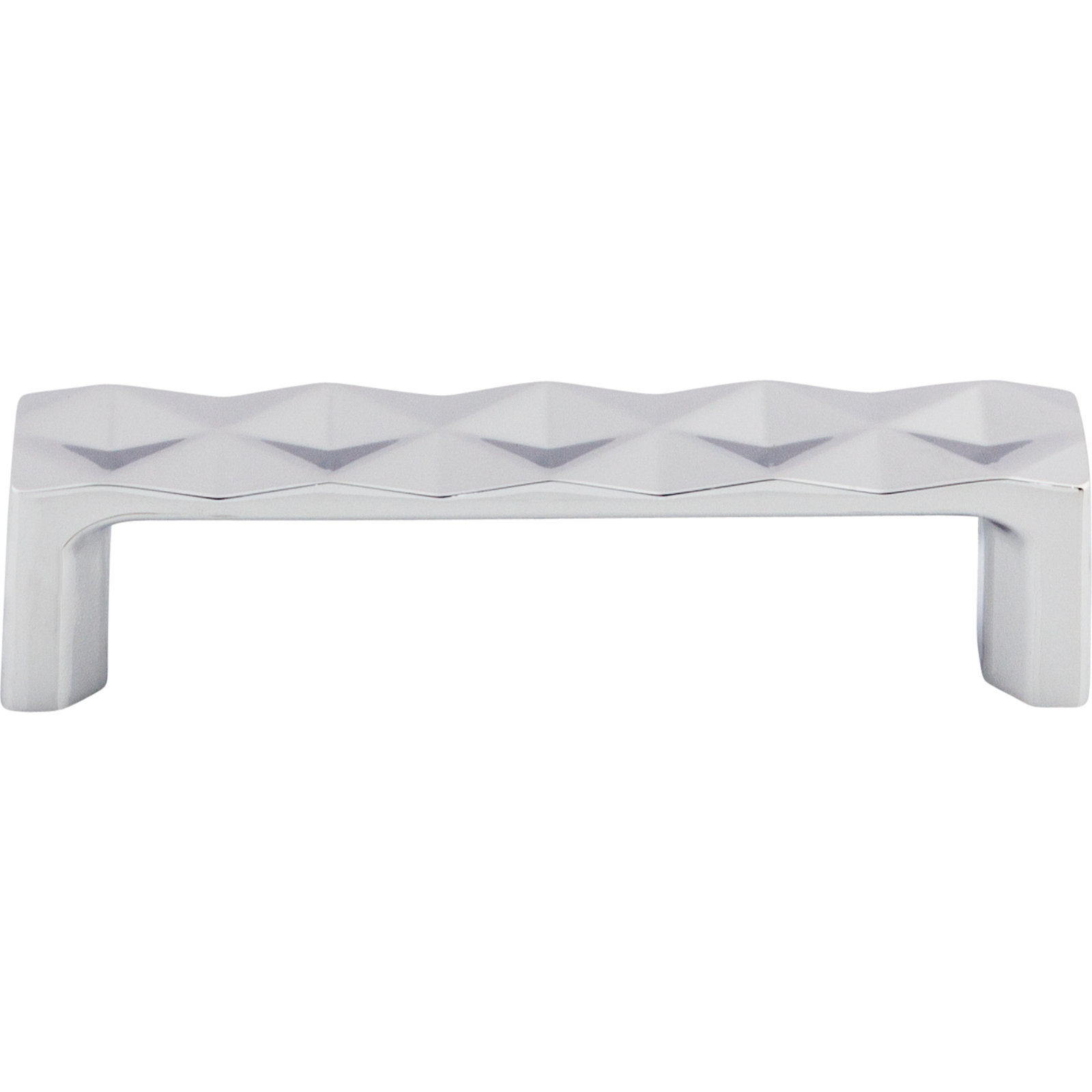 Quilted Bar Cabinet Pull, 3 3/4" Center to Center, Polished Chrome