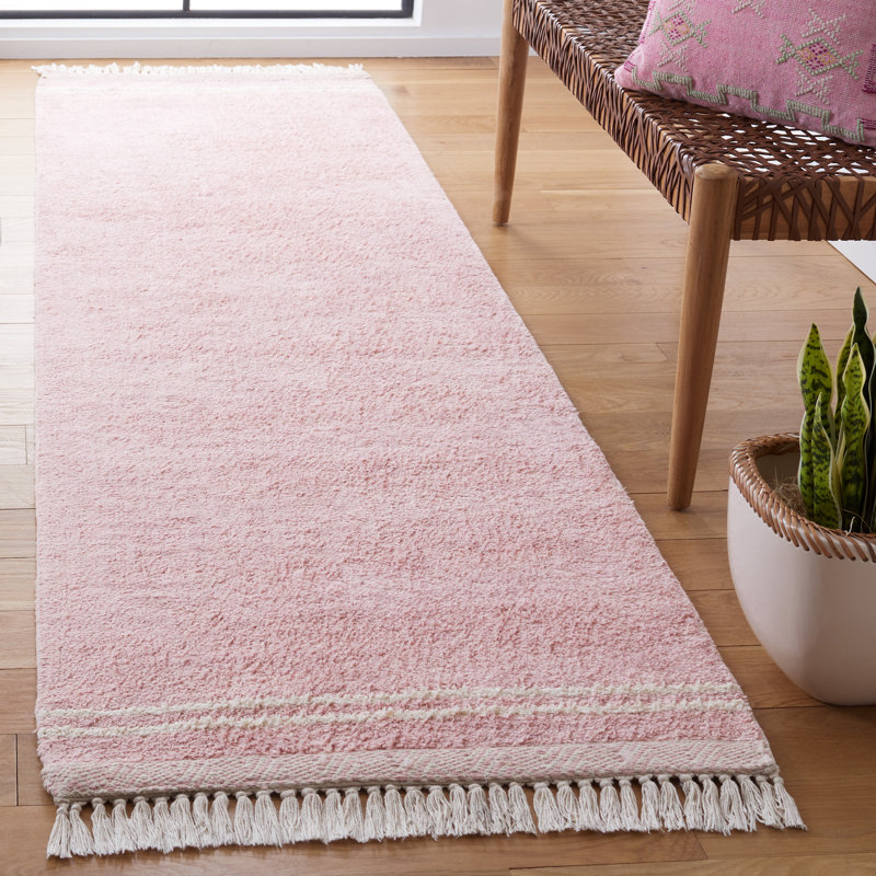 Tapis rose / ivoire Easy Care 211, Tapis de couloir 2 pi 3 po x 9 pi