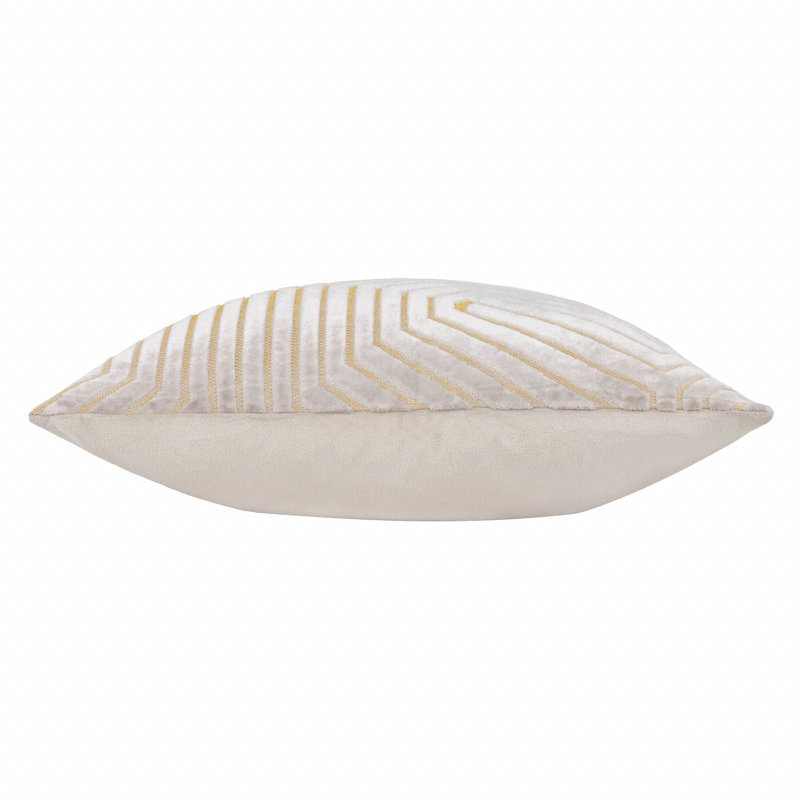 Evoke Geometric Square Cushion, Pillow Cover Only - No Insert, Square 55cm, Ivory