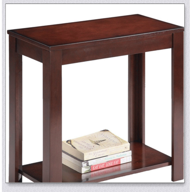 Table d'appoint / table de bout 24 po en bois de cerisier foncé, Brun