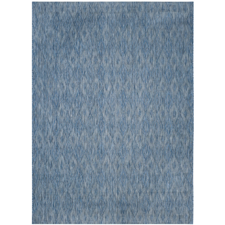 Colon Hooked Navy Indoor/Outdoor Rug