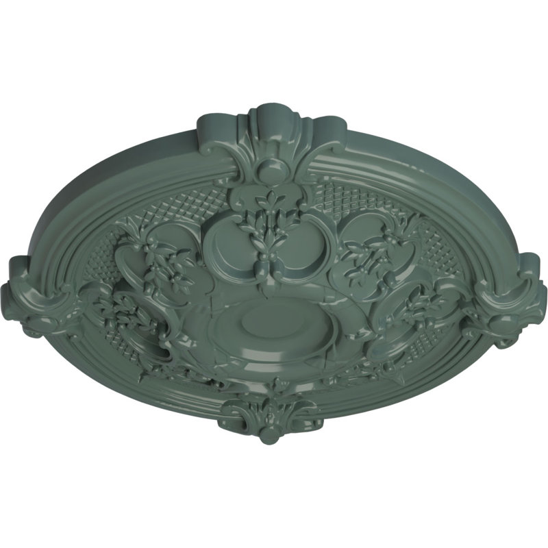 Médaillon de plafond Endurathane Preston, DE 17 1/2 po x P 4 po x P 1 po (convient aux auvents jusqu'à 4 po), finition en nuage peinte à la main peinte à la main