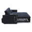 Causeuse-lit convertible en velours 58,3 po avec lit escamotable, dossier réglable, ports de chargement USB et poches de rangement latérales-873128185