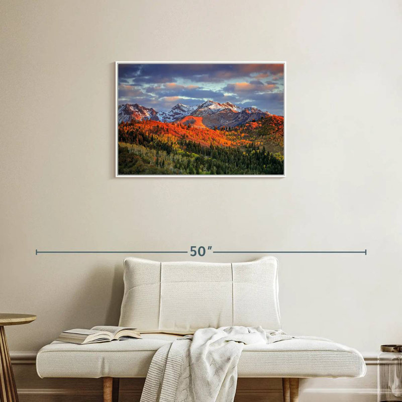 Mont Wasatch, Cadre flottant blanc, 31 po x 21 po