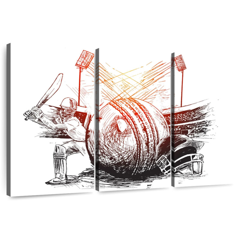 «Sirci Cricket Game Abstract», H 24 po x l 38 po