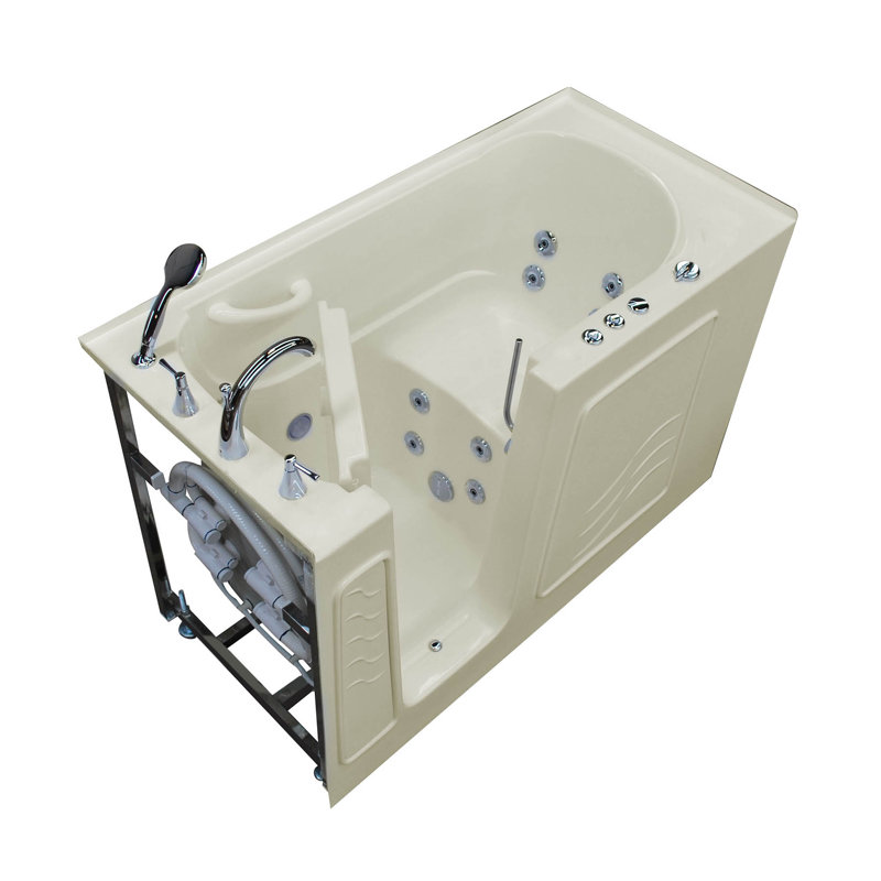 Thermalpeutic chauffante 60 po x 30 po de baignoire chauffée Tucson, Biscuit, Gauche