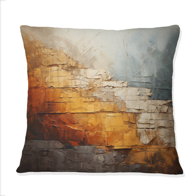 Coussin gris et orange