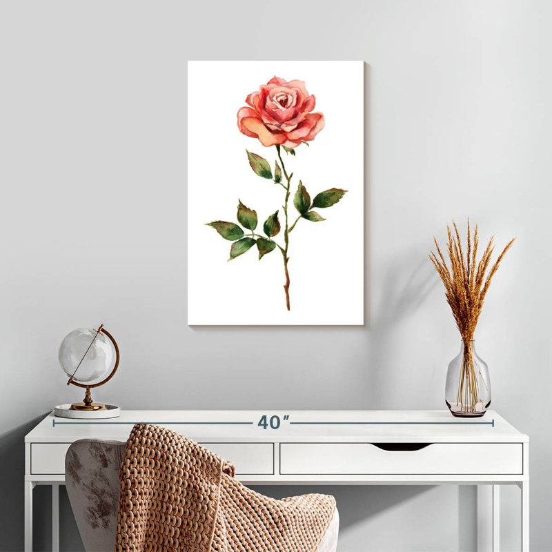 Harnek Single Rose, 24" H x 16" W