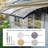 Yescom Outdoor Awning Patio Window Door Canopy Cover UV Protection Hollow Sheet