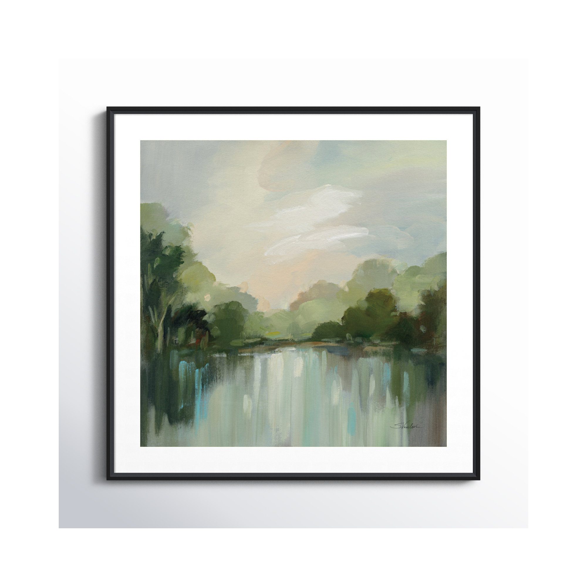 Cool Spring Day by Silvia Vassileva, Gray, 41" H x 41" W
