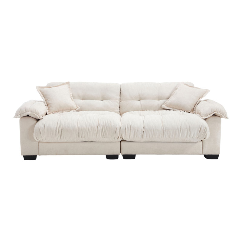 Canapé modulaire 90,55 po Modern, Beige