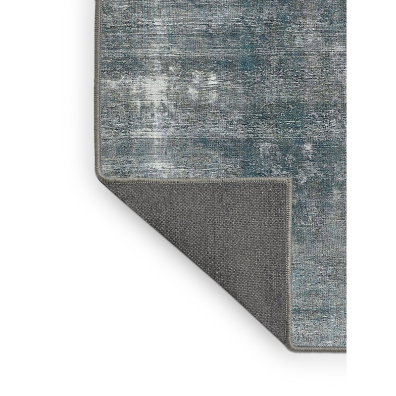 Tapis décoratif gris en laine à motif oriental Shults, Rectangle de 8 pi x 10 pi